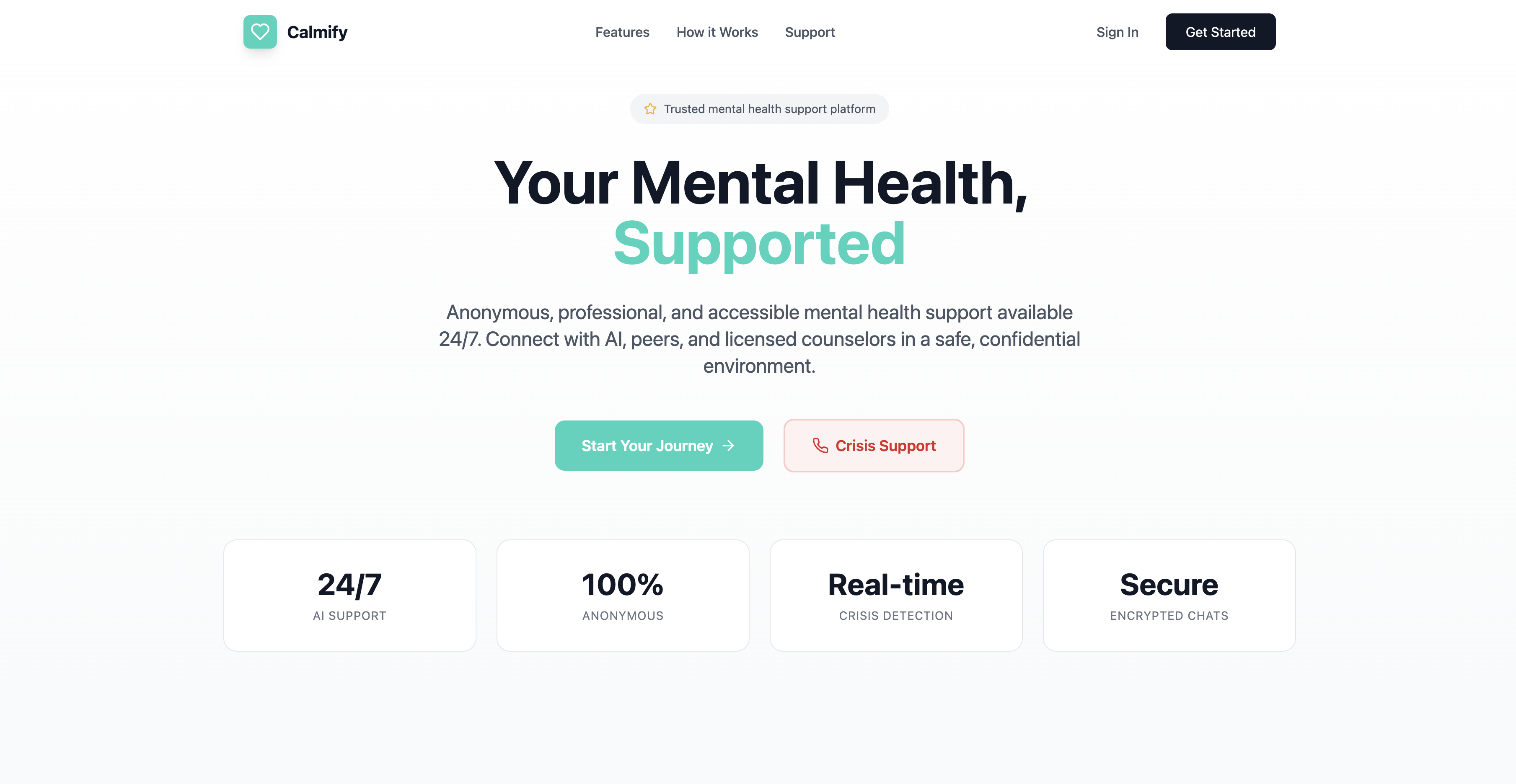 Calmify Mental Health Platform
